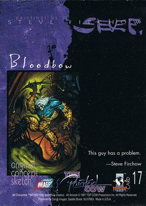 Comic Images Top Cow Showcase: The Painted Cow Base Card 17 Bloodblow