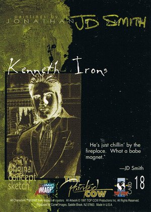 Comic Images Top Cow Showcase: The Painted Cow Base Card 18 Kenneth Irons
