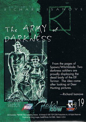 Comic Images Top Cow Showcase: The Painted Cow Base Card 19 The Army of Darkness