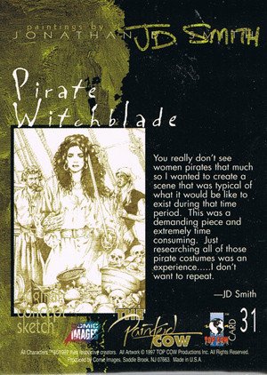 Comic Images Top Cow Showcase: The Painted Cow Base Card 31 Pirate Witchblade