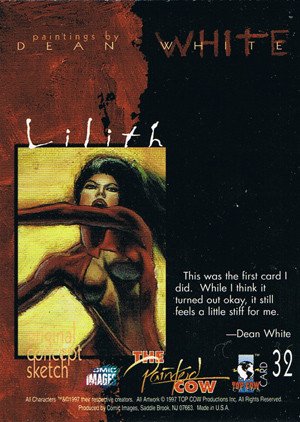 Comic Images Top Cow Showcase: The Painted Cow Base Card 32 Lilith