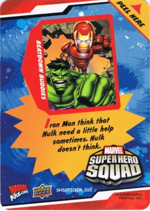 Upper Deck Marvel Super Hero Squad Stickers 10 Beatdown Buddies