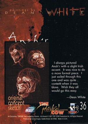 Comic Images Top Cow Showcase: The Painted Cow Base Card 36 Ansh'r