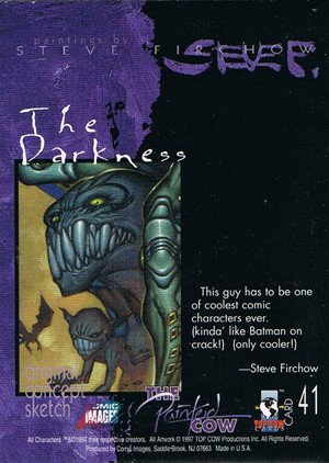 Comic Images Top Cow Showcase: The Painted Cow Base Card 41 The Darkness