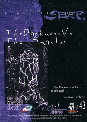 Comic Images Top Cow Showcase: The Painted Cow Base Card 43 The Darkness Vs The Angelus