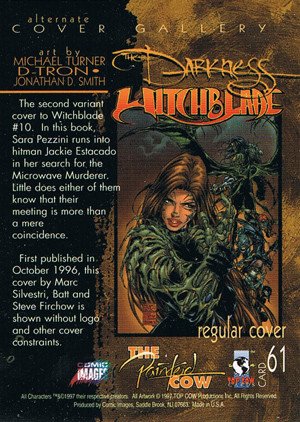 Comic Images Top Cow Showcase: The Painted Cow Base Card 61 Witchblade: The Darkness #0