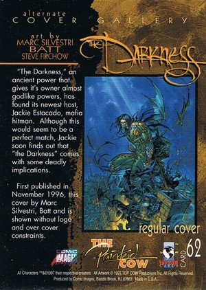 Comic Images Top Cow Showcase: The Painted Cow Base Card 62 The Darkness #1