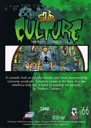 Comic Images Top Cow Showcase: The Painted Cow Base Card 66 SubCulture