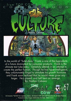 Comic Images Top Cow Showcase: The Painted Cow Base Card 67 SubCulture