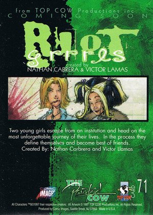Comic Images Top Cow Showcase: The Painted Cow Base Card 71 Riot Grrrls