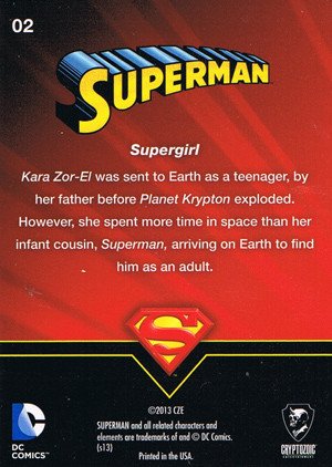 Cryptozoic Superman: The Legend Base Card 2 Supergirl