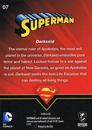 Cryptozoic Superman: The Legend Parallel Foil Card 7 Darkseid