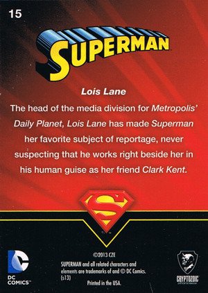 Cryptozoic Superman: The Legend Parallel Foil Card 15 Lois Lane