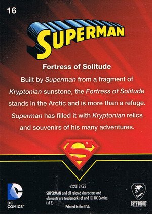 Cryptozoic Superman: The Legend Parallel Foil Card 16 Fortress of Solitude