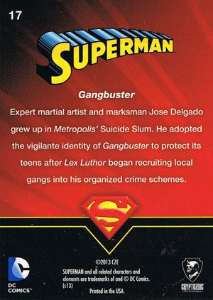Cryptozoic Superman: The Legend Base Card 17 Gangbuster