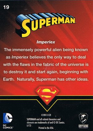 Cryptozoic Superman: The Legend Parallel Foil Card 19 Imperiex