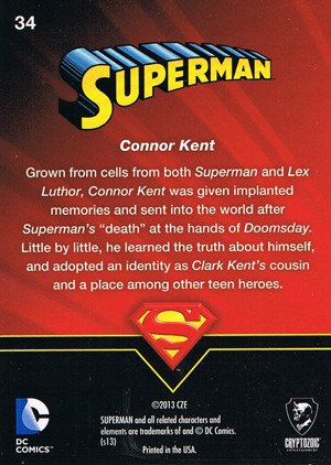 Cryptozoic Superman: The Legend Parallel Foil Card 34 Connor Kent