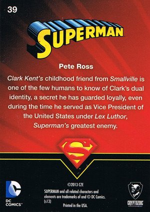 Cryptozoic Superman: The Legend Parallel Foil Card 39 Pete Ross