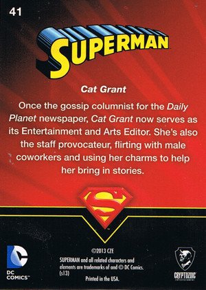 Cryptozoic Superman: The Legend Parallel Foil Card 41 Cat Grant