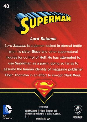 Cryptozoic Superman: The Legend Base Card 48 Lord Satanus
