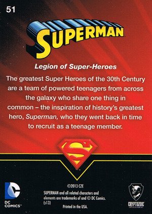 Cryptozoic Superman: The Legend Parallel Foil Card 51 Legion of Super-Heroes