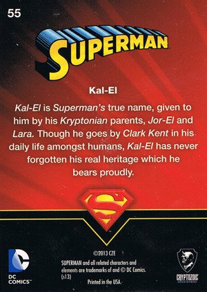 Cryptozoic Superman: The Legend Base Card 55 Kal-El
