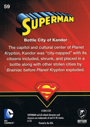 Cryptozoic Superman: The Legend Base Card 59 Bottle City of Kandor