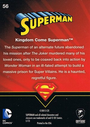 Cryptozoic Superman: The Legend Base Card 56 Kingdom Come Superman