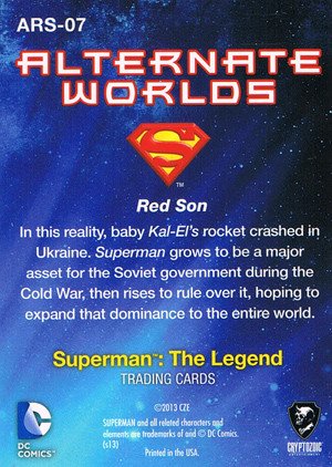 Cryptozoic Superman: The Legend Alternate Worlds Card ARS-07 Red Son