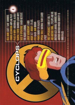 Fleer/Skybox Marvel Motion Base Card 4 Cyclops