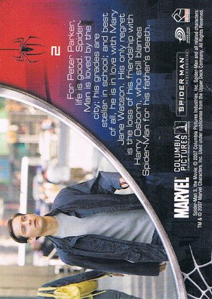 Rittenhouse Archives Spider-Man Movie 3 Base Card 2 For Peter Parker, life is good. Spider-Man is