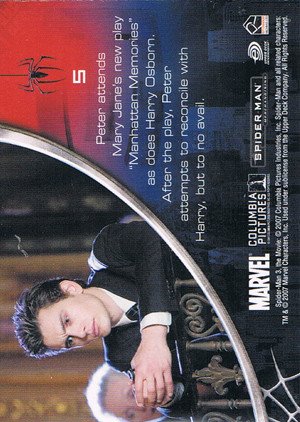 Rittenhouse Archives Spider-Man Movie 3 Base Card 5 Peter attends Mary Jane's new play 