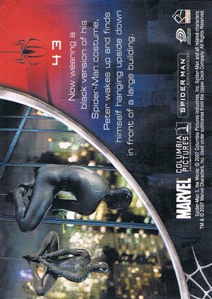 Rittenhouse Archives Spider-Man Movie 3 Base Card 43 Now wearing a black version of his Spider-Man