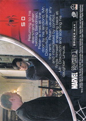 Rittenhouse Archives Spider-Man Movie 3 Base Card 50 Returning to his apartment after battling Sand