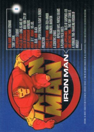 Fleer/Skybox Marvel Motion Base Card 8 Iron Man