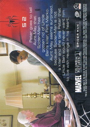 Rittenhouse Archives Spider-Man Movie 3 Base Card 52 Peter goes to tell Aunt May that Spider-Man ha