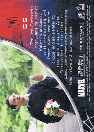 Rittenhouse Archives Spider-Man Movie 3 Base Card 55 The New Goblin tells Mary Jane he will hurt Pe