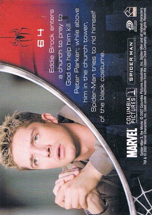 Rittenhouse Archives Spider-Man Movie 3 Base Card 64 Eddie Brock enters a church to pray to God to