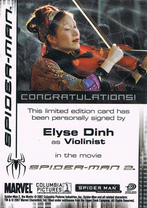 Rittenhouse Archives Spider-Man Movie 3 Autograph Card  Elyse Dinh as Violinist