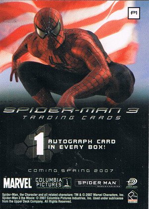 Rittenhouse Archives Spider-Man Movie 3 Promos P1 