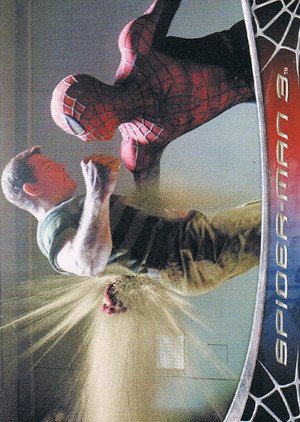 Rittenhouse Archives Spider-Man Movie 3 Base Card 35 Inside the armored car, Spider-Man tries to th
