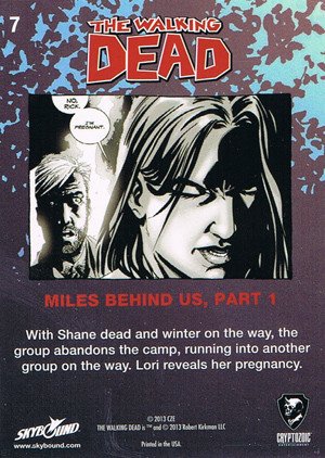 Cryptozoic The Walking Dead Comic Book Series 2 Base Card 7 Miles Behind Us, Part 1