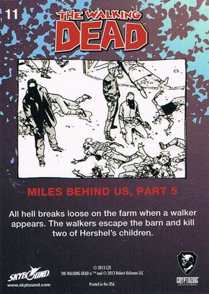 Cryptozoic The Walking Dead Comic Book Series 2 Base Card 11 Miles Behind Us, Part 5