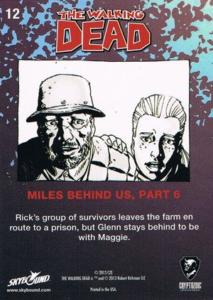 Cryptozoic The Walking Dead Comic Book Series 2 Base Card 12 Miles Behind Us, Part 6