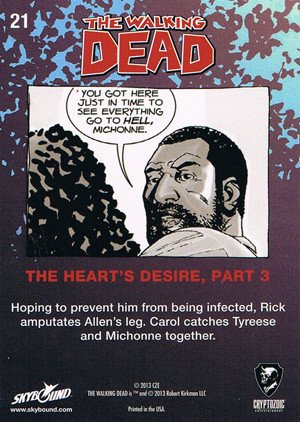 Cryptozoic The Walking Dead Comic Book Series 2 Base Card 21 The Heart's Desire, Part 3
