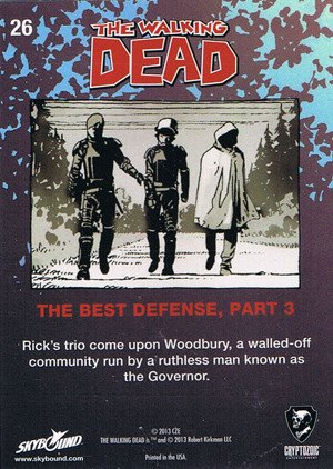 Cryptozoic The Walking Dead Comic Book Series 2 Base Card 26 The Best Defense, Part 3