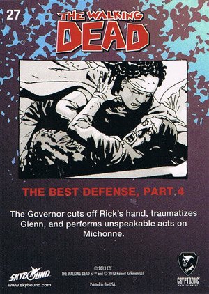 Cryptozoic The Walking Dead Comic Book Series 2 Base Card 27 The Best Defense, Part 4