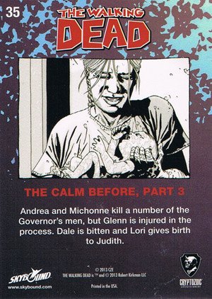 Cryptozoic The Walking Dead Comic Book Series 2 Base Card 35 The Calm Before, Part 3
