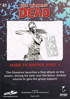 Cryptozoic The Walking Dead Comic Book Series 2 Base Card 41 Made to Suffer, Part 5