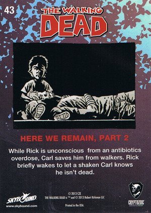 Cryptozoic The Walking Dead Comic Book Series 2 Base Card 43 Here We Remain, Part 2